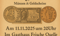 Einladung zum Stammtisch der Kronacher Münzfreunde am 11.11.2025 um 20 Uhr
