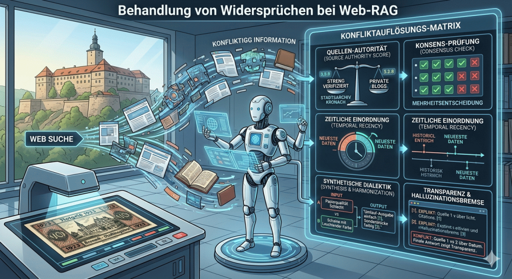Behandlung von Widersprüchen beim Web-RAG